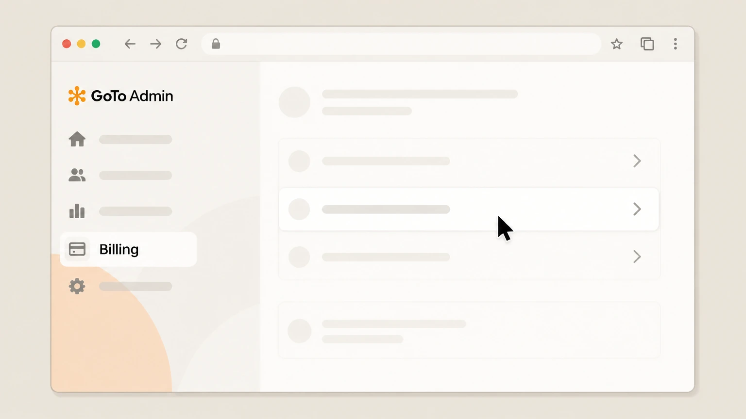 GoTo Meeting Web – GoTo Admin self‑service cancellation: Go to Subscriptions