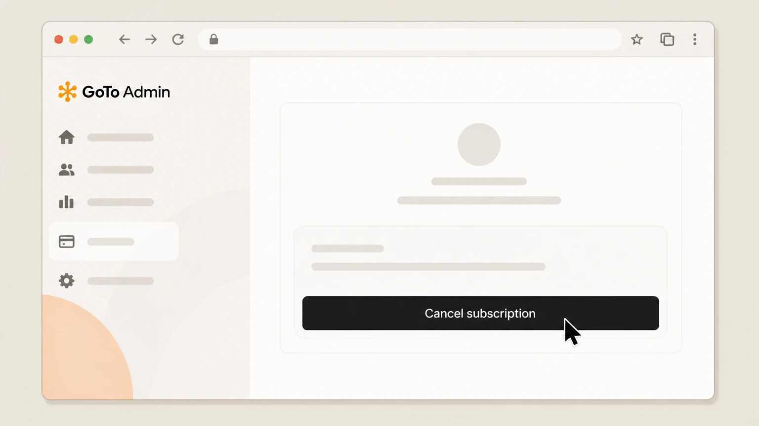 GoTo Meeting Web – GoTo Admin self‑service cancellation: Confirm cancellation of renewal