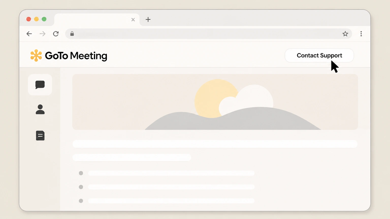 GoTo Meeting Web – Cancel through GoTo Customer Support cancellation: Select the Contact Support option
