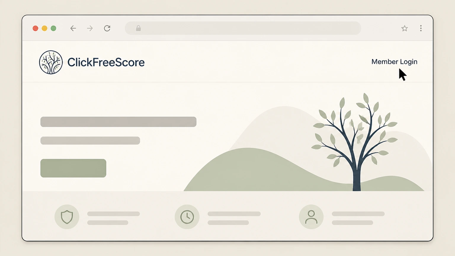ClickFreeScore Online chat in member portal: Open the ClickFreeScore website