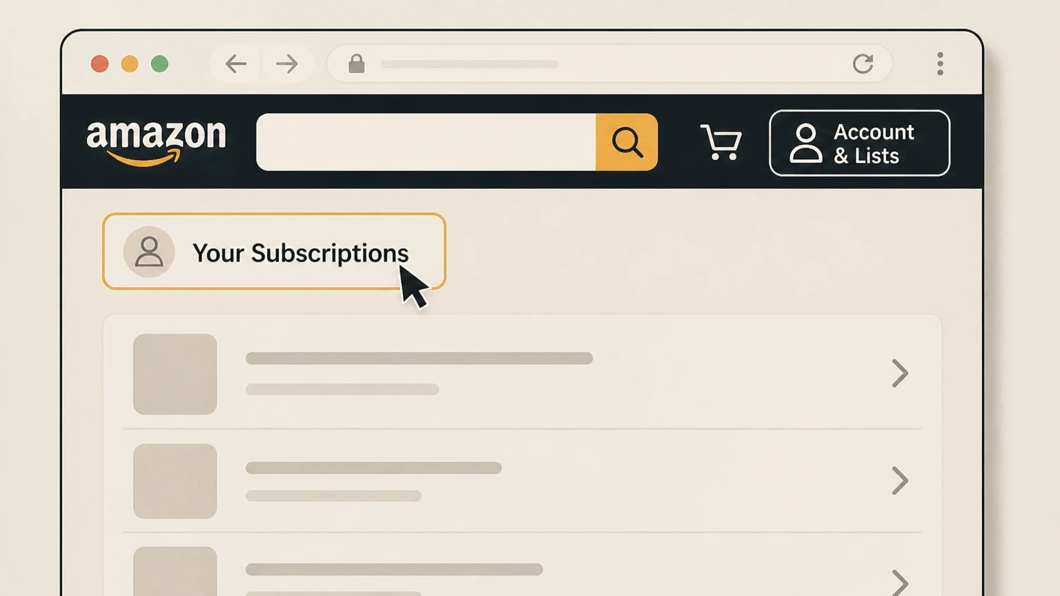 Condé Nast Traveler Amazon magazine or digital subscription (Amazon billing) cancellation: Locate Condé Nast Traveler in your subscriptions