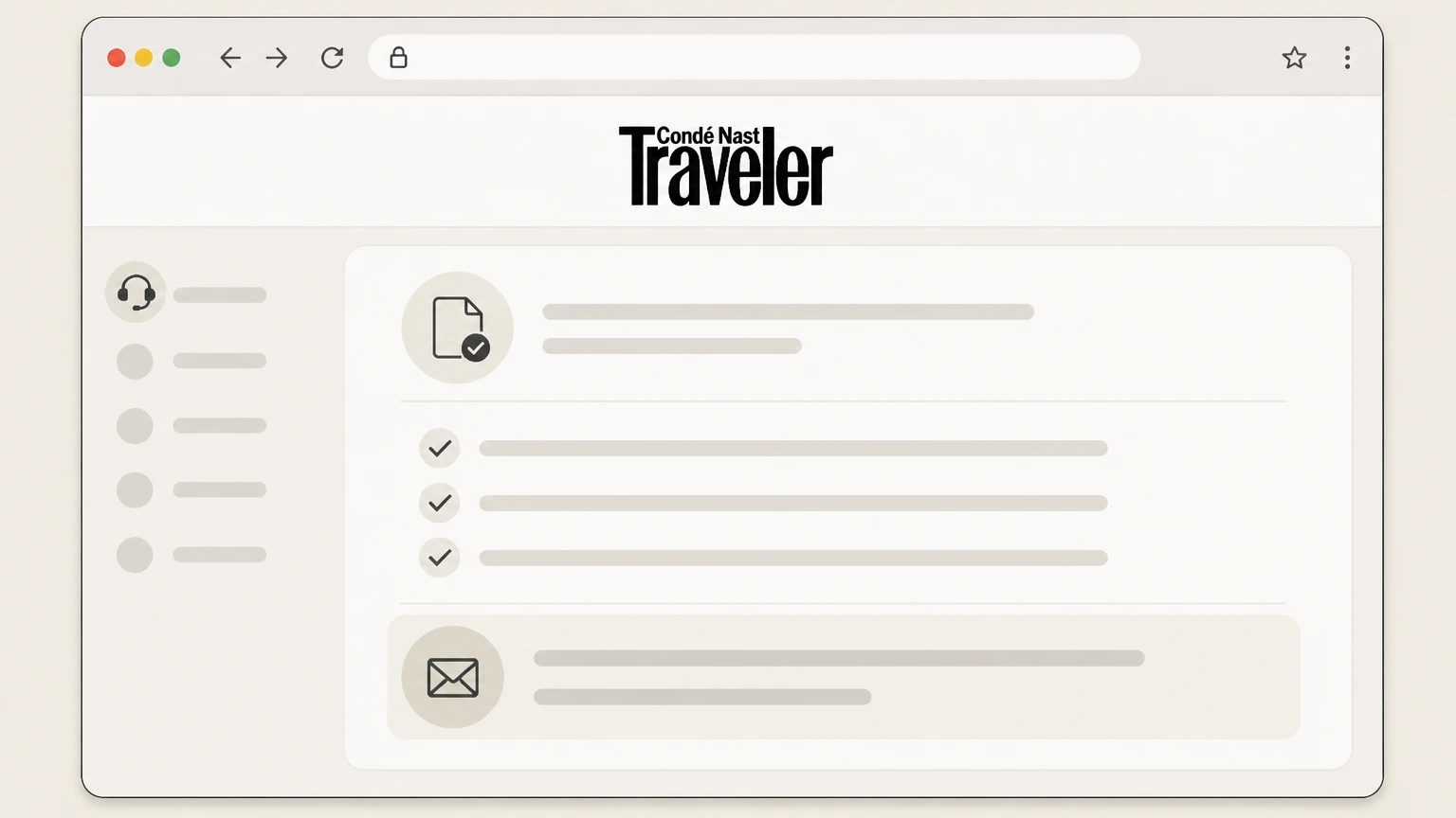 Condé Nast Traveler Condé Nast Traveler Customer Service website (Condé Nast billing) cancellation: Follow the on‑screen prompts to submit cancellation