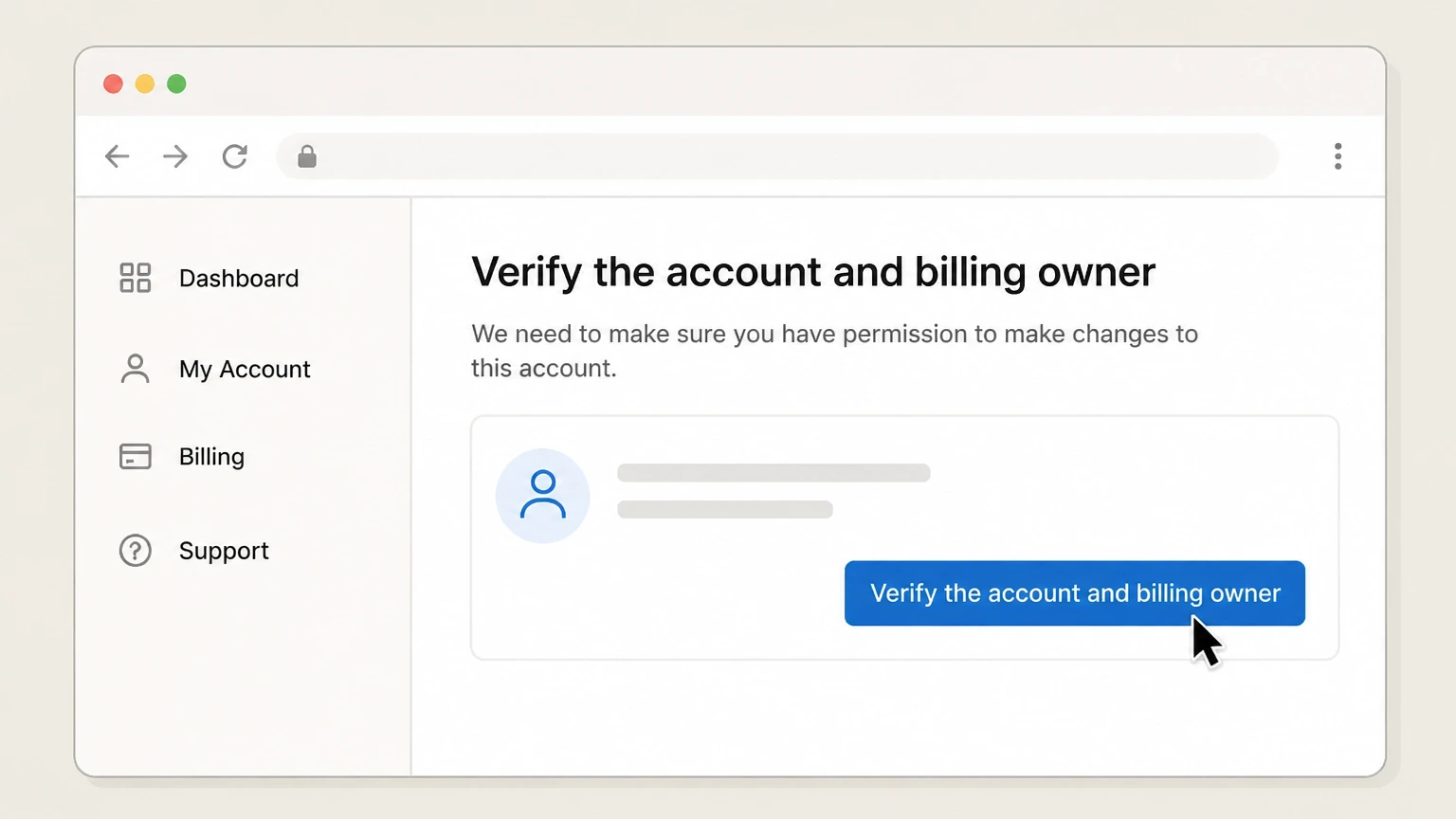 Constant Contact web cancellation: Verify the account and billing owner