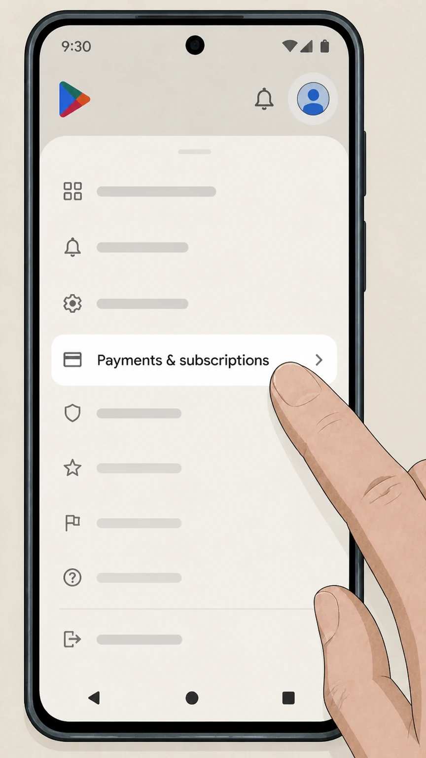 Cosmopolitan Google Play Store on Android cancellation: Go to Payments & subscriptions