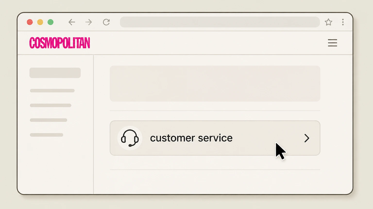 Cosmopolitan Cosmopolitan customer‑service portals (Hearst‑billed) cancellation: Open the Cosmopolitan customer service page