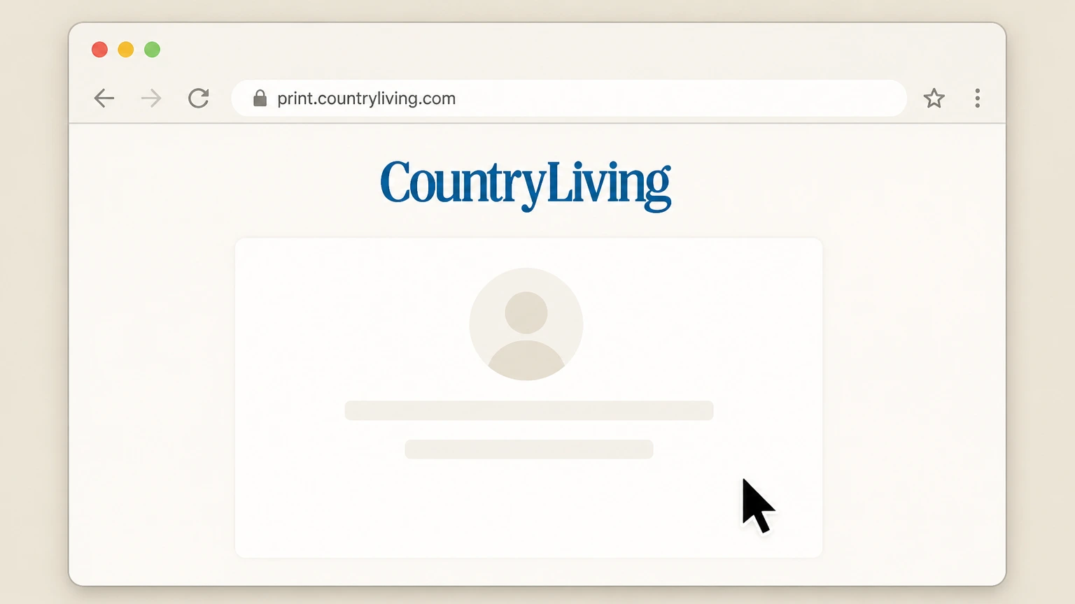 Country Living Country Living customer care portal (direct billing) cancellation: Open the Country Living subscription portal