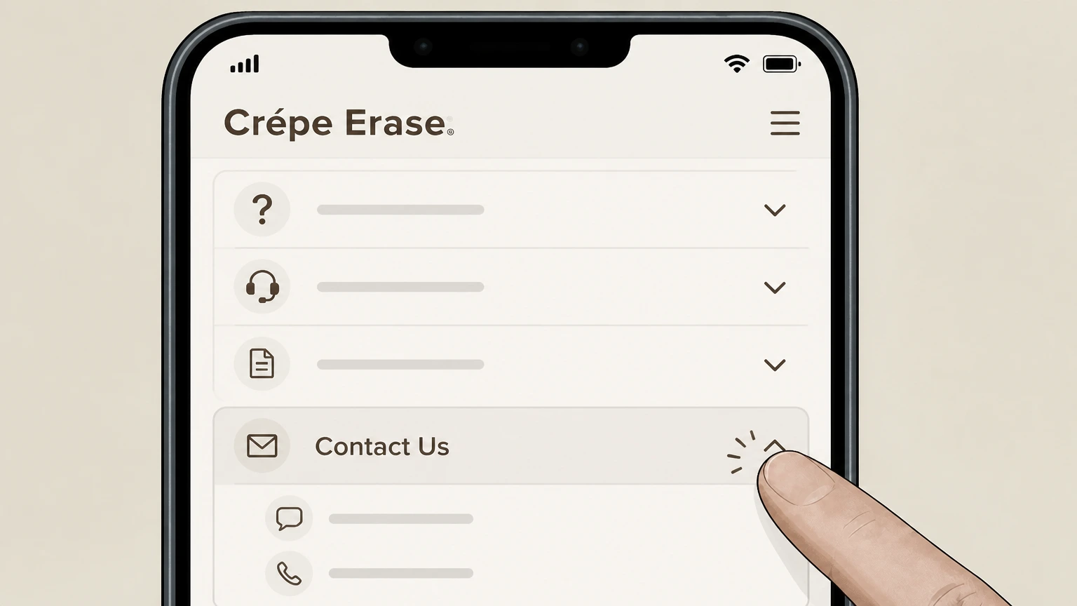 Crepe Erase Phone support (The Body Firm customer care) cancellation: Scroll to the “Contact Us” section