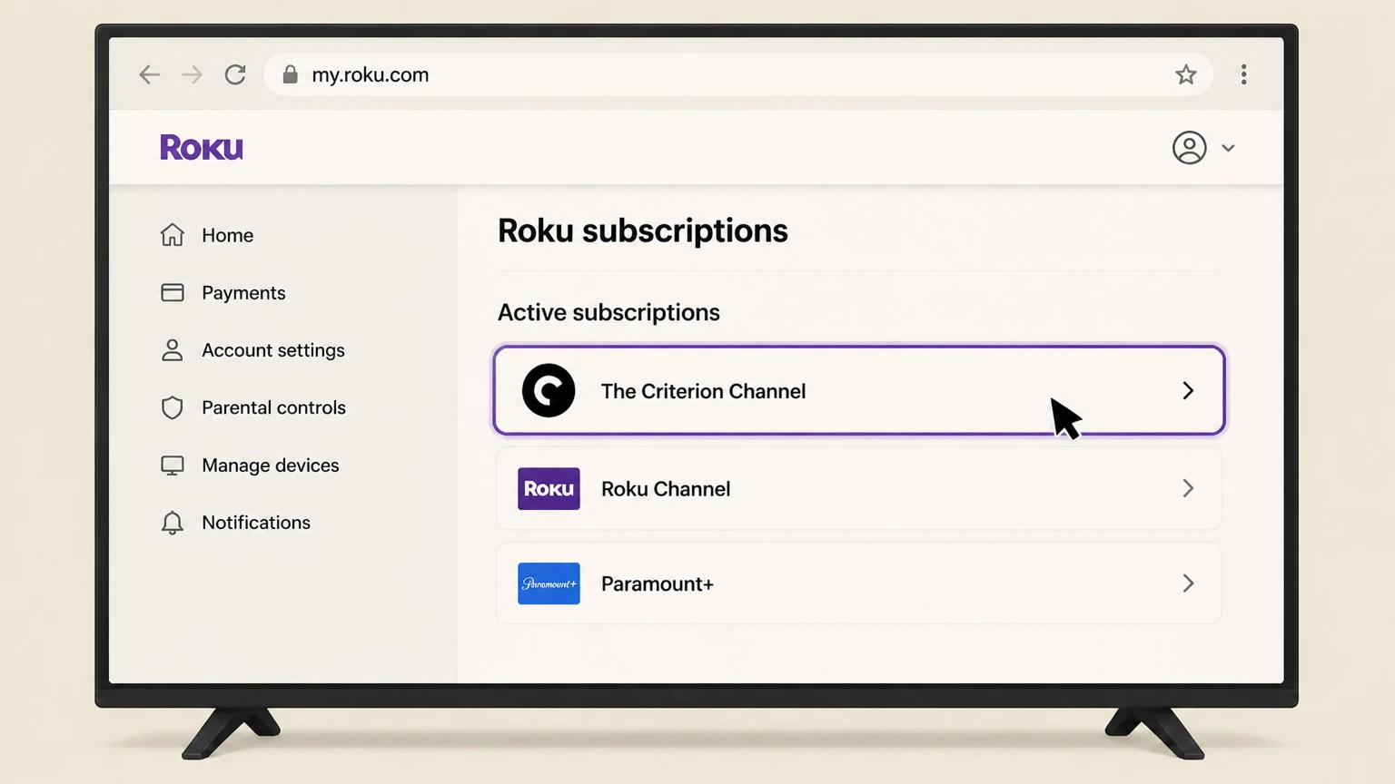 The Criterion Channel roku cancellation: Choose The Criterion Channel