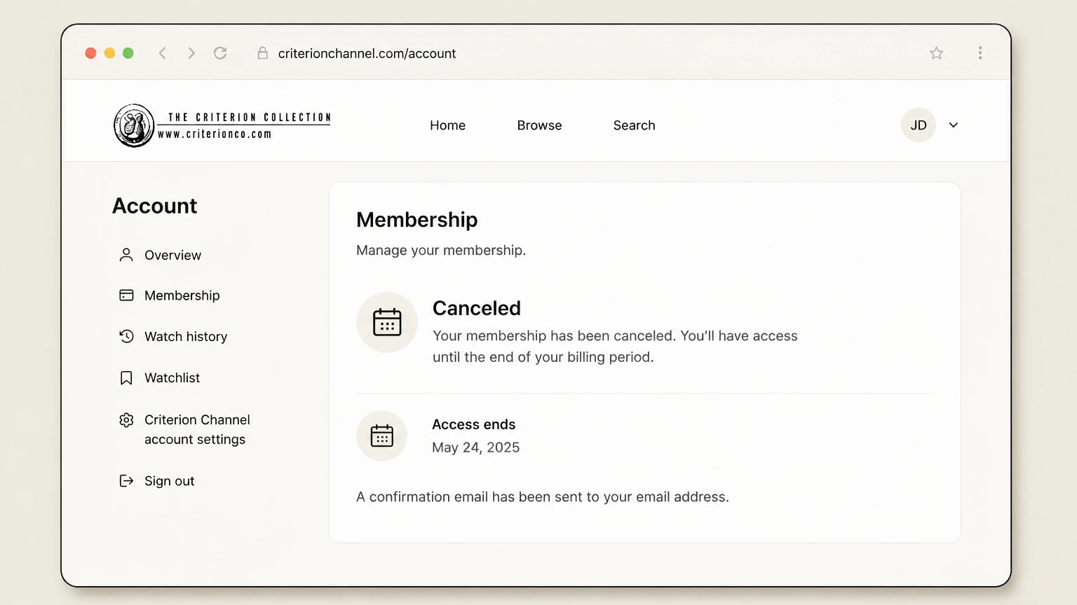 The Criterion Channel web cancellation: Save the expiration date