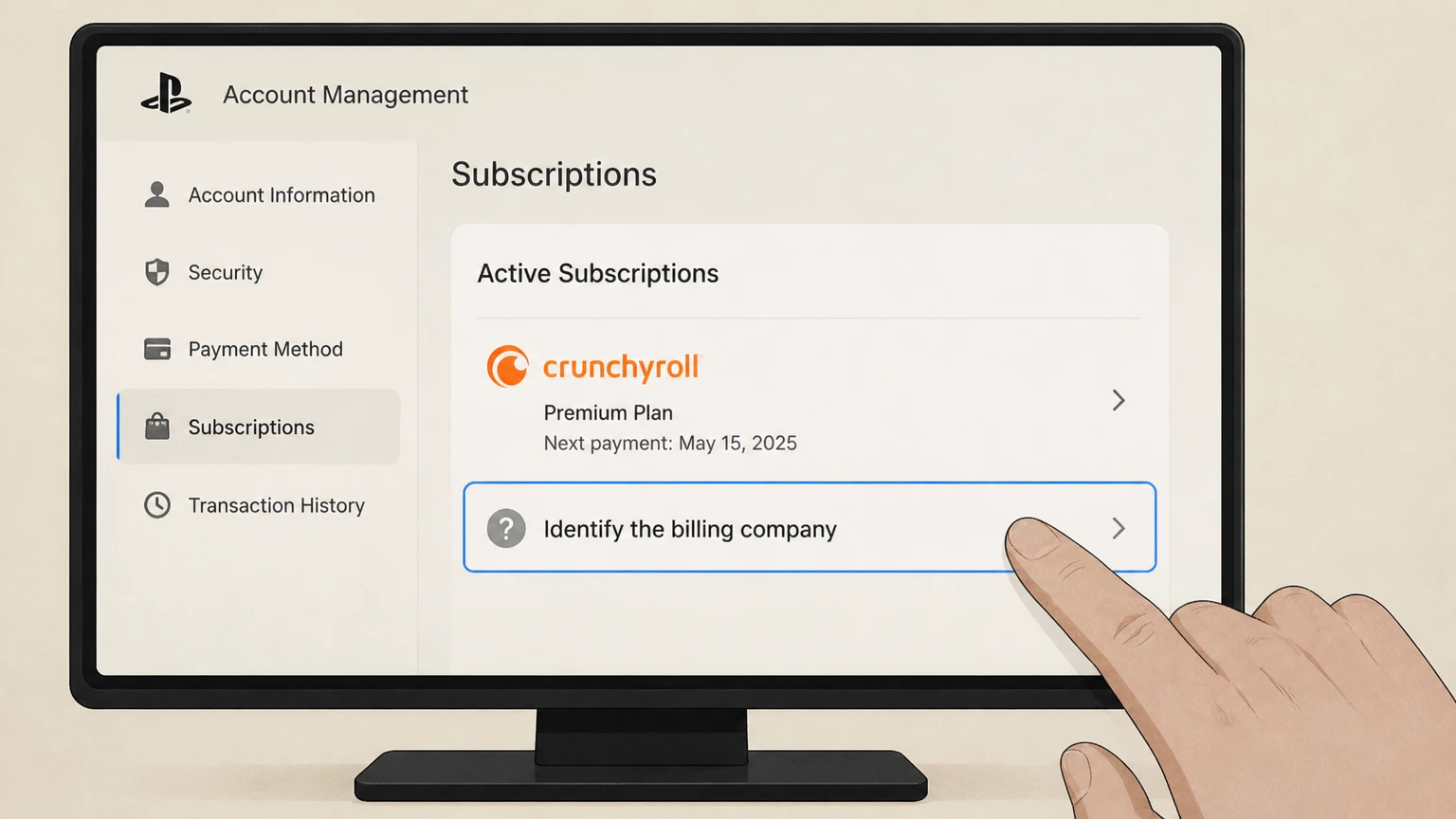Crunchyroll playstation cancellation: Identify the billing company