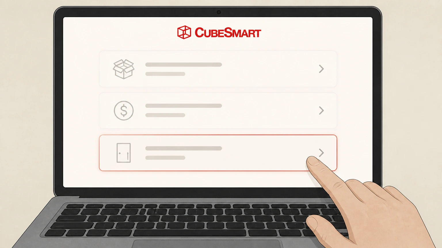 CubeSmart In person at your CubeSmart facility cancellation: Empty your storage unit