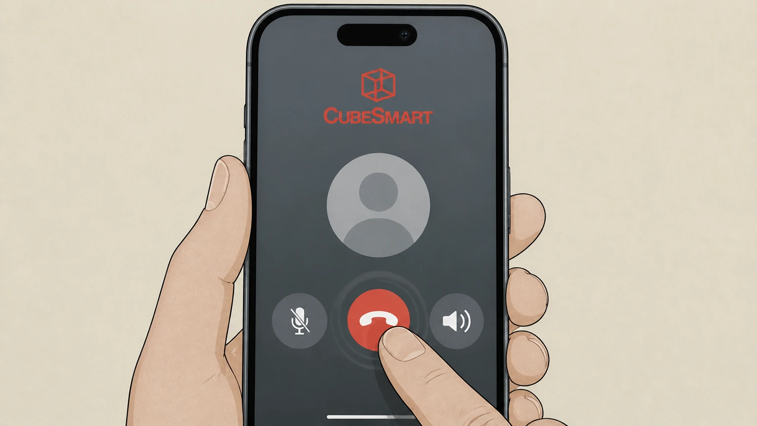 CubeSmart Phone with CubeSmart store or customer service cancellation: Call CubeSmart about your unit