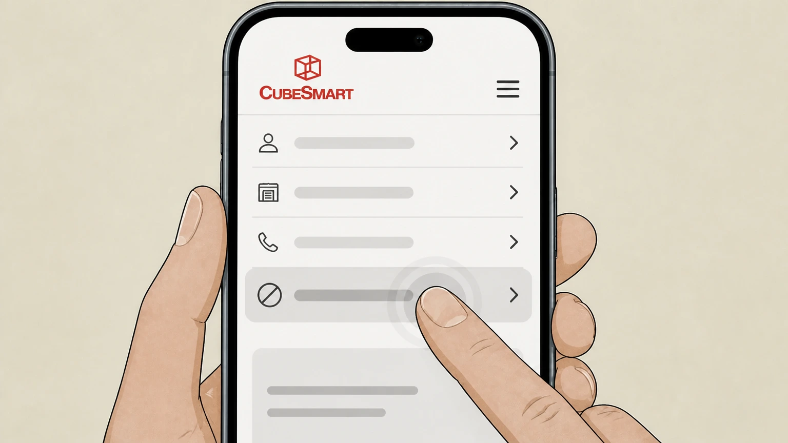 CubeSmart Phone with CubeSmart store or customer service cancellation: Confirm the recorded move‑out date and remaining balance