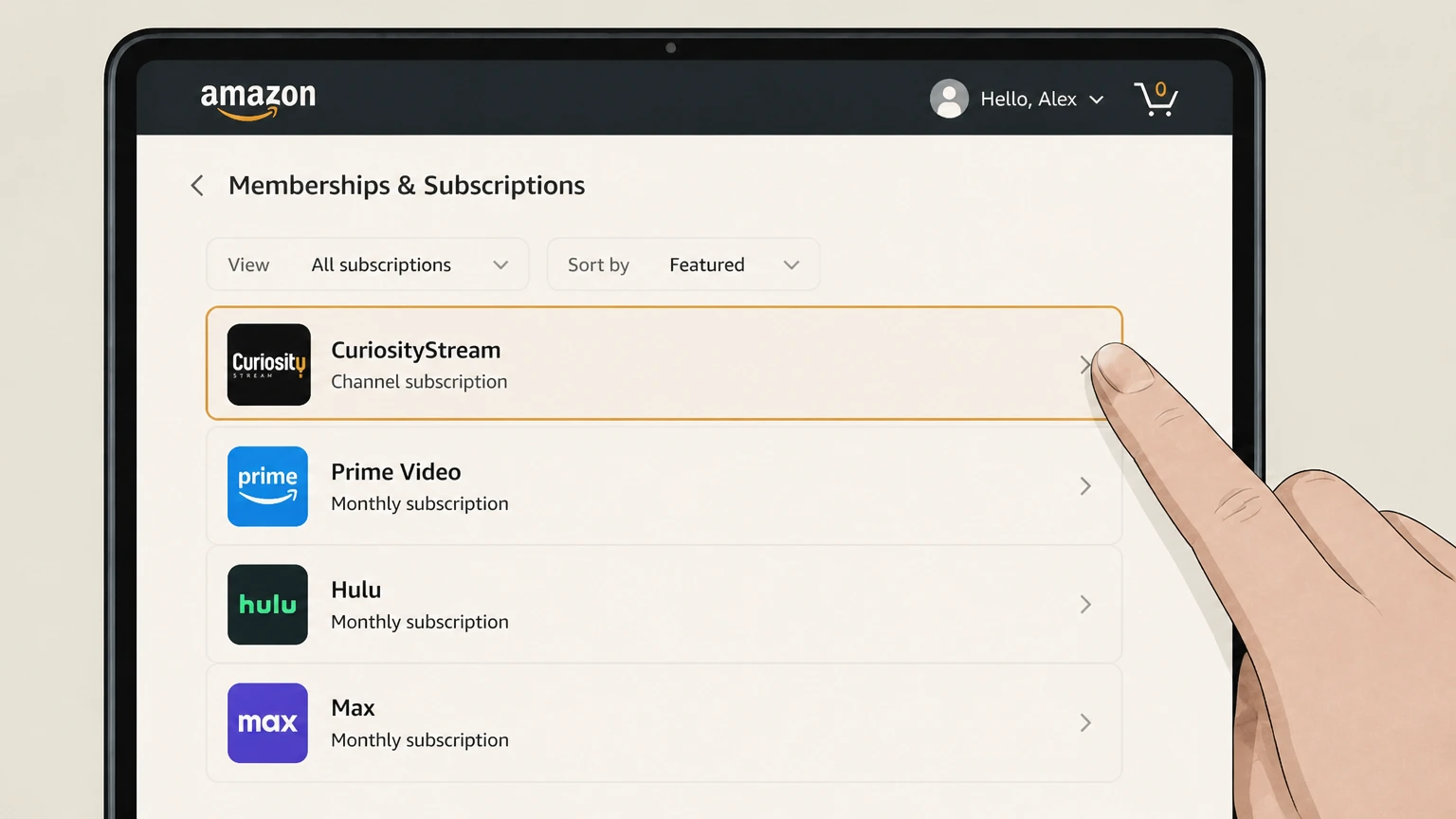 CuriosityStream amazon cancellation: Find CuriosityStream