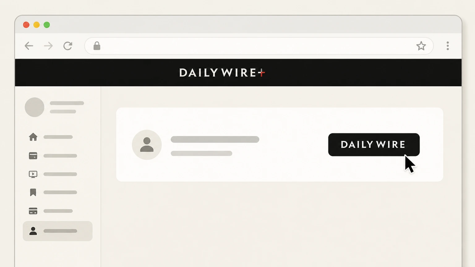 DailyWire+ DailyWire.com web account cancellation: Open the Account Management page