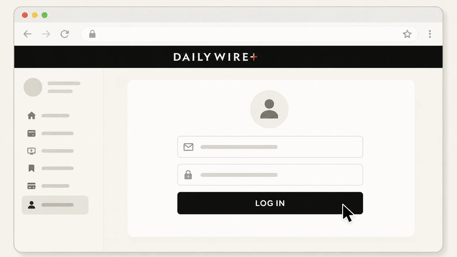 DailyWire+ DailyWire.com web account cancellation: Log in to your DailyWire+ account