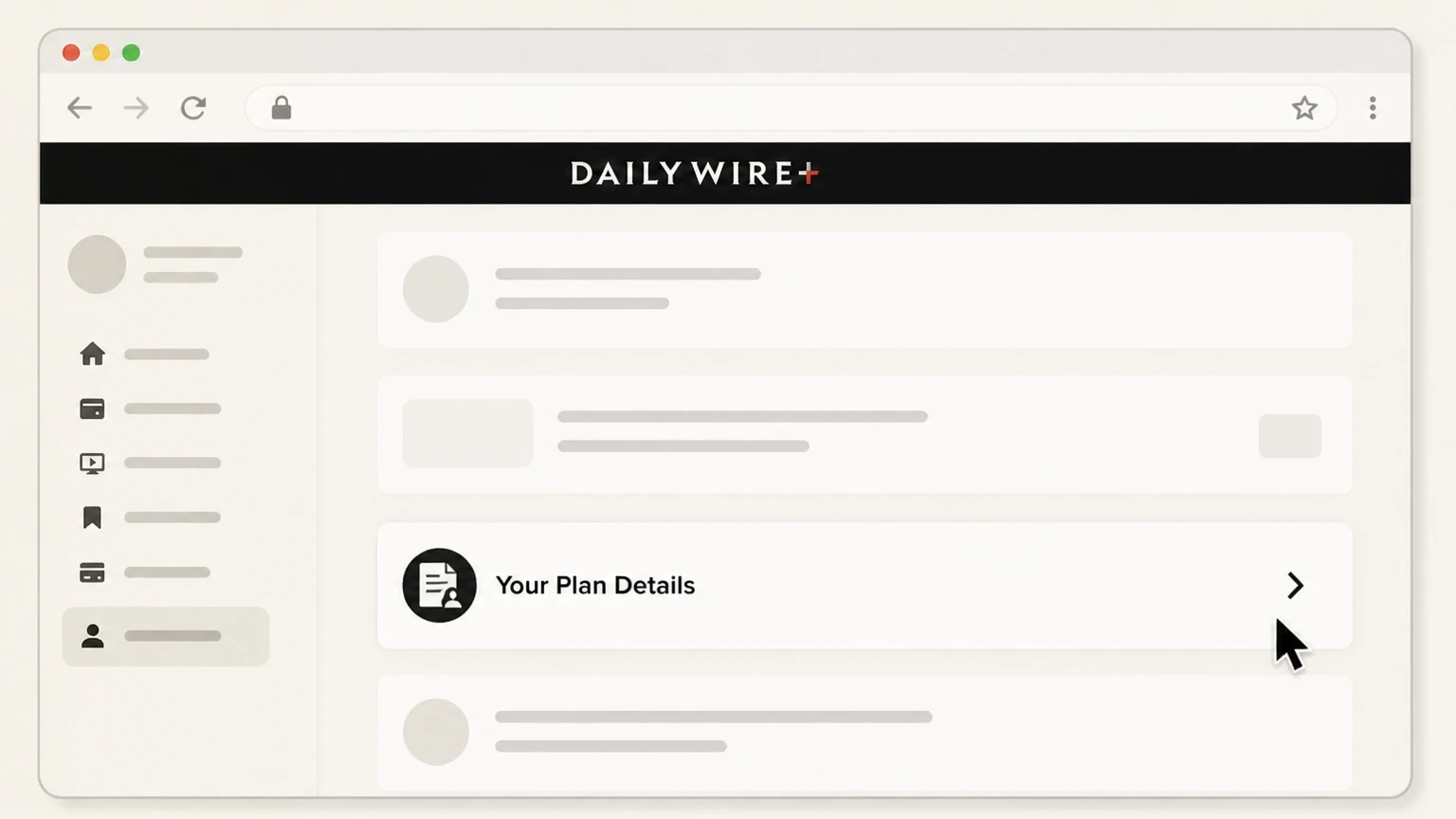 DailyWire+ DailyWire.com web account cancellation: Open Your Plan Details