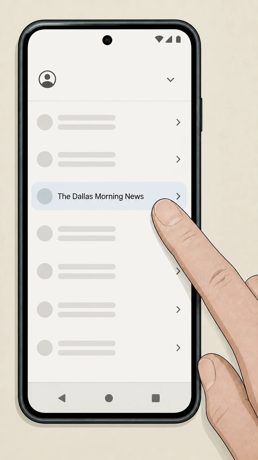 The Dallas Morning News Google Play (Android in-app subscriptions) cancellation: Select The Dallas Morning News subscription