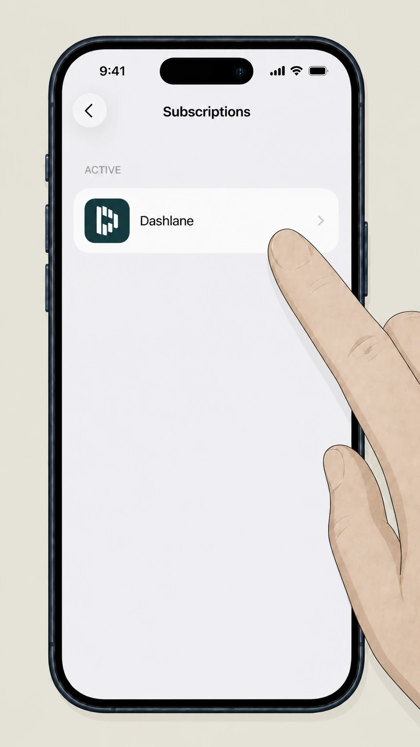 Dashlane ios cancellation: Choose Dashlane