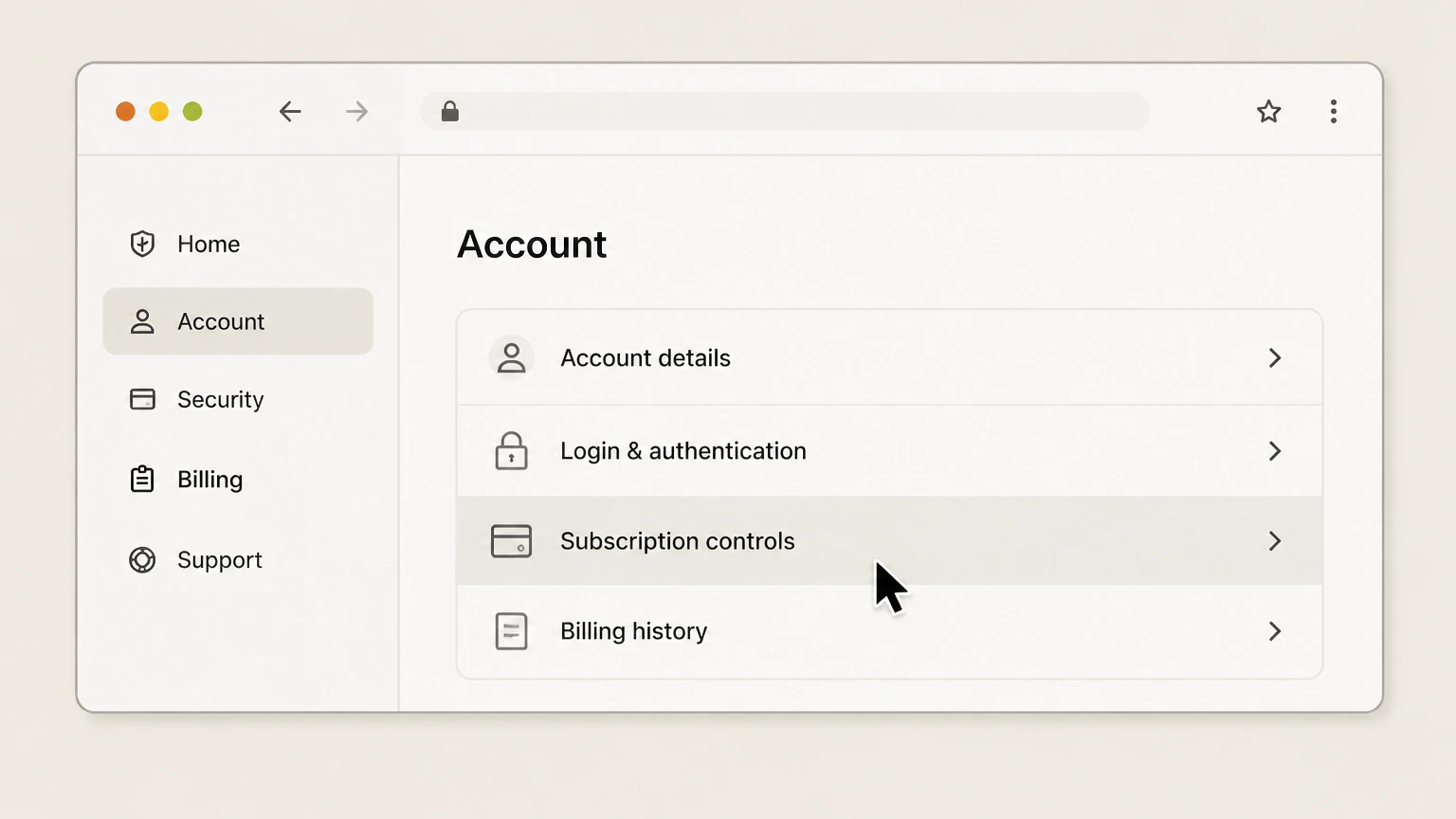 Dashlane web cancellation: Open Subscription controls