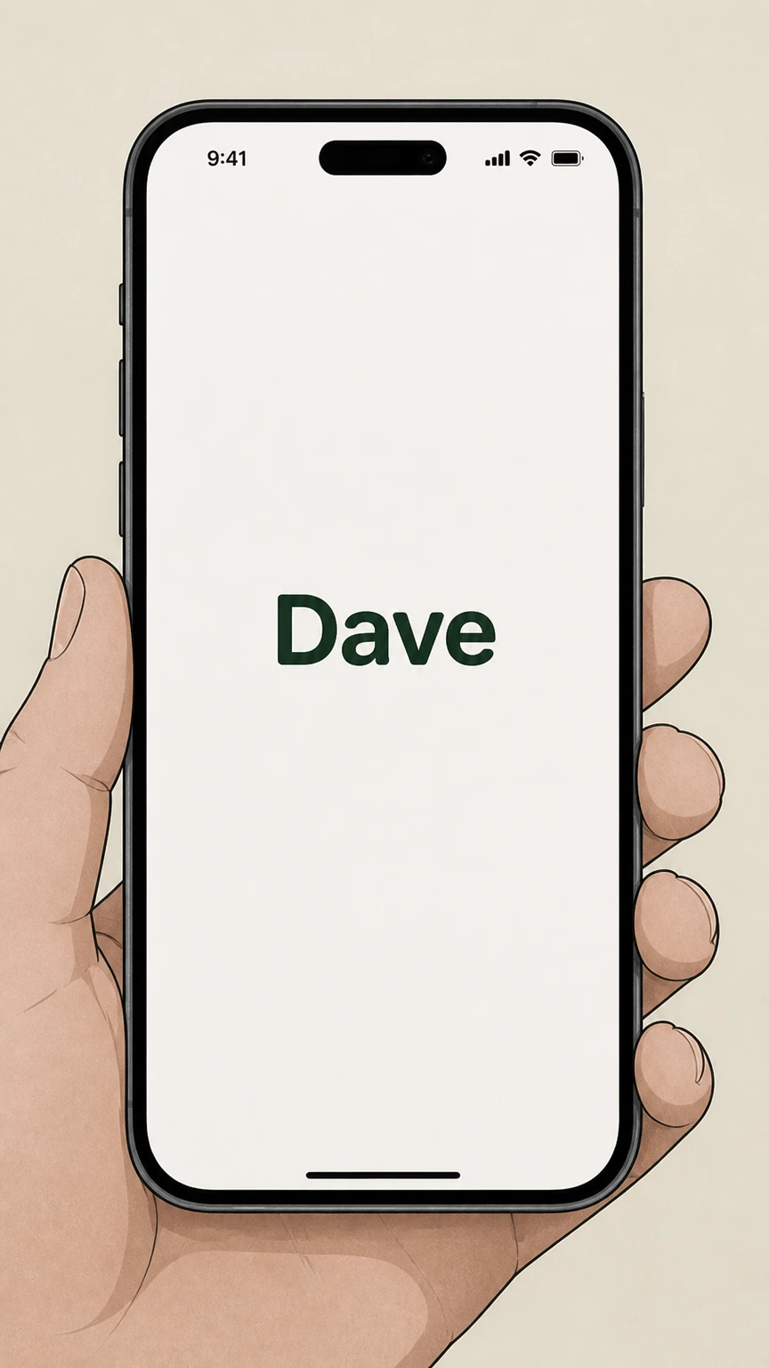 Dave Dave mobile app: Open the Dave app