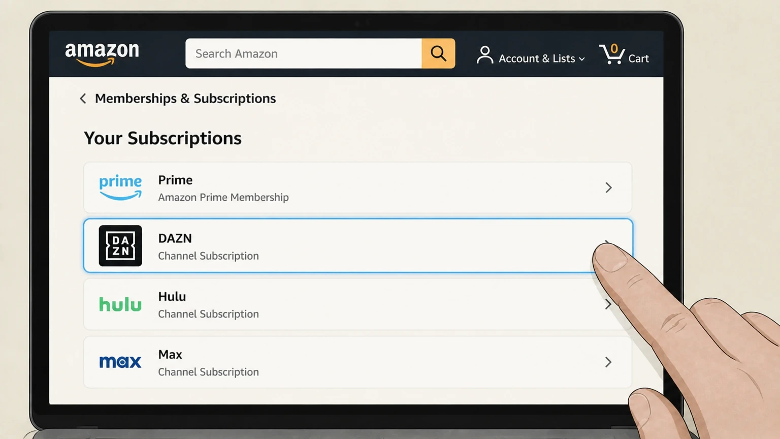 DAZN amazon cancellation: Find DAZN