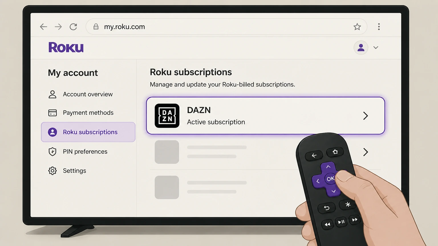 DAZN roku cancellation: Choose DAZN