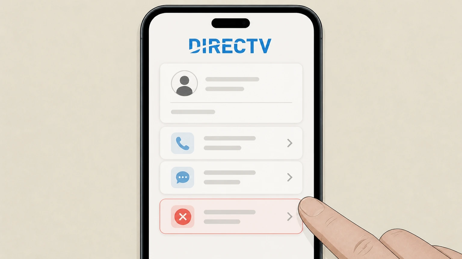 DIRECTV Cancel DIRECTV by phone cancellation: Request to cancel your service