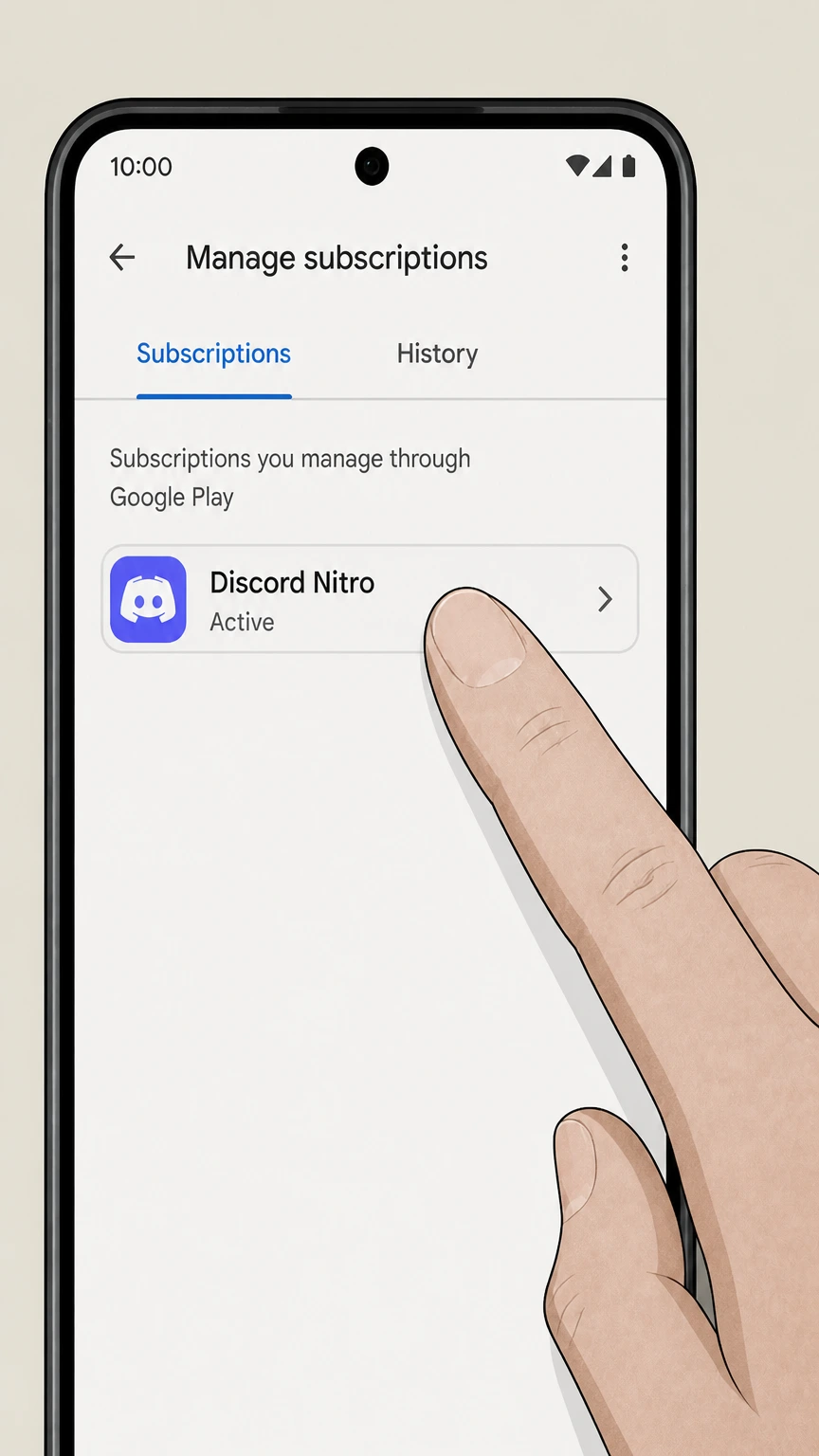 Discord Nitro google-play cancellation: Choose Discord Nitro
