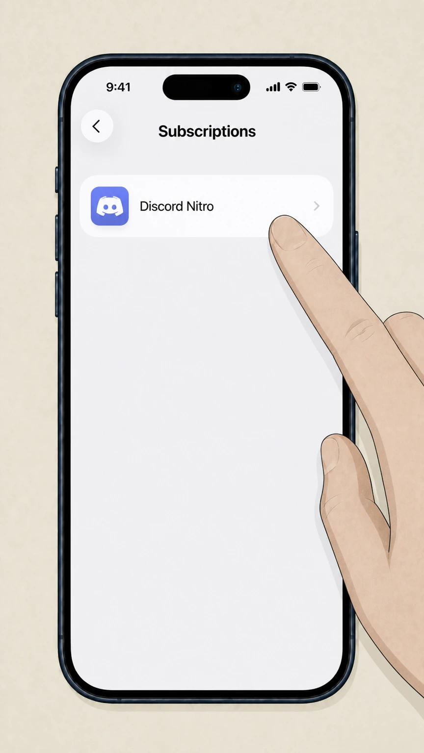 Discord Nitro ios cancellation: Choose Discord Nitro