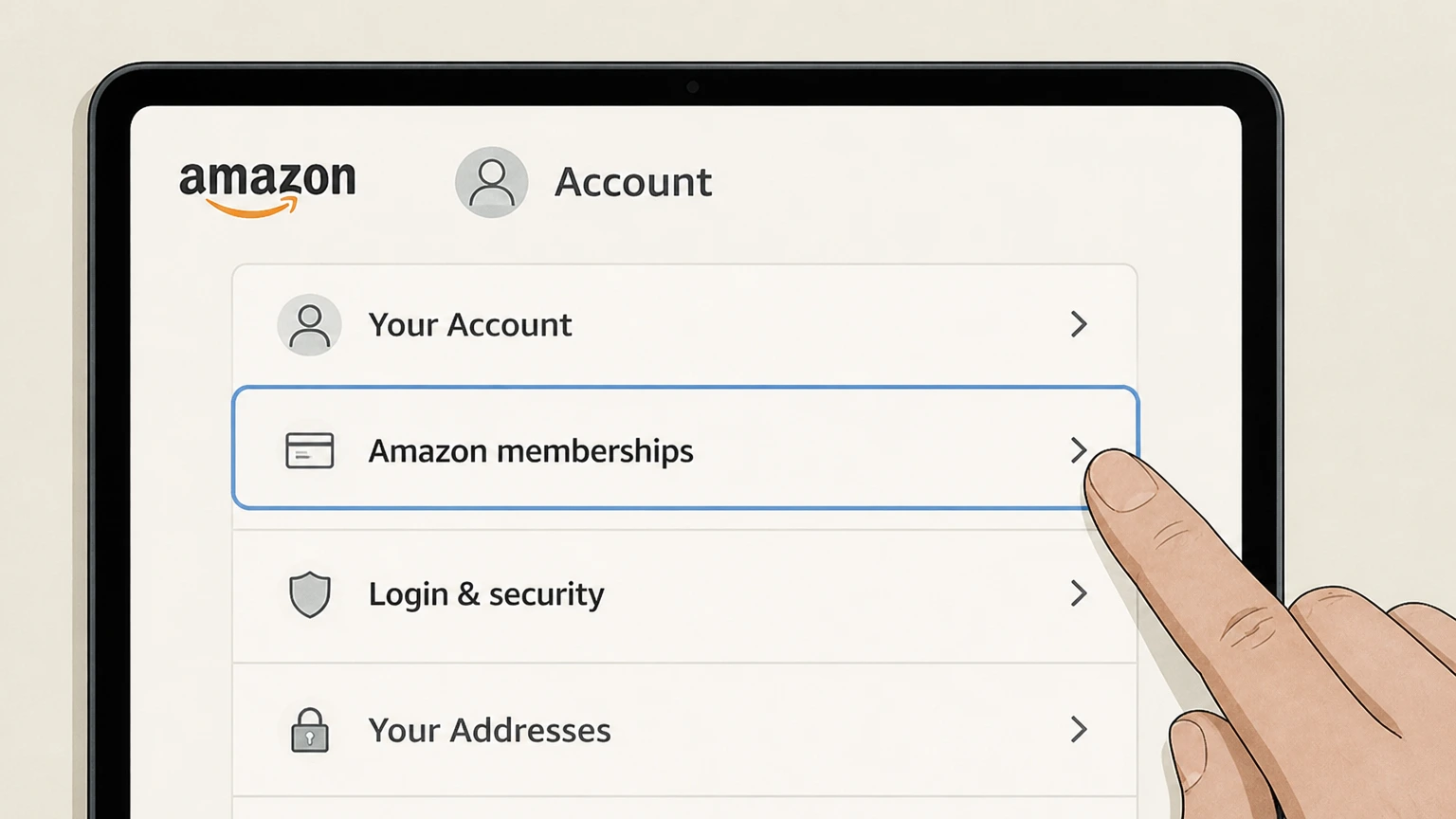 Disney+ amazon cancellation: Open Amazon memberships