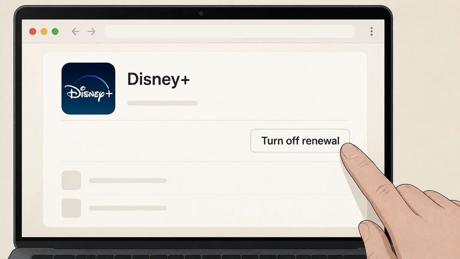 Disney+ cancel an amazon-billed subscription: Turn off renewal