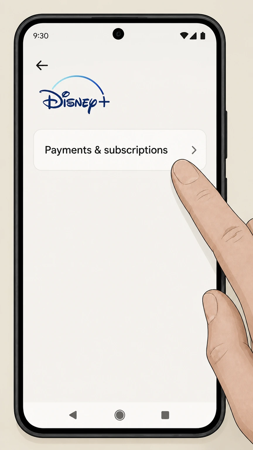 Disney+ cancel a google play subscription: Open Payments & subscriptions