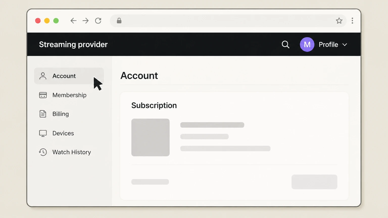 Disney+ web cancellation: Open Account