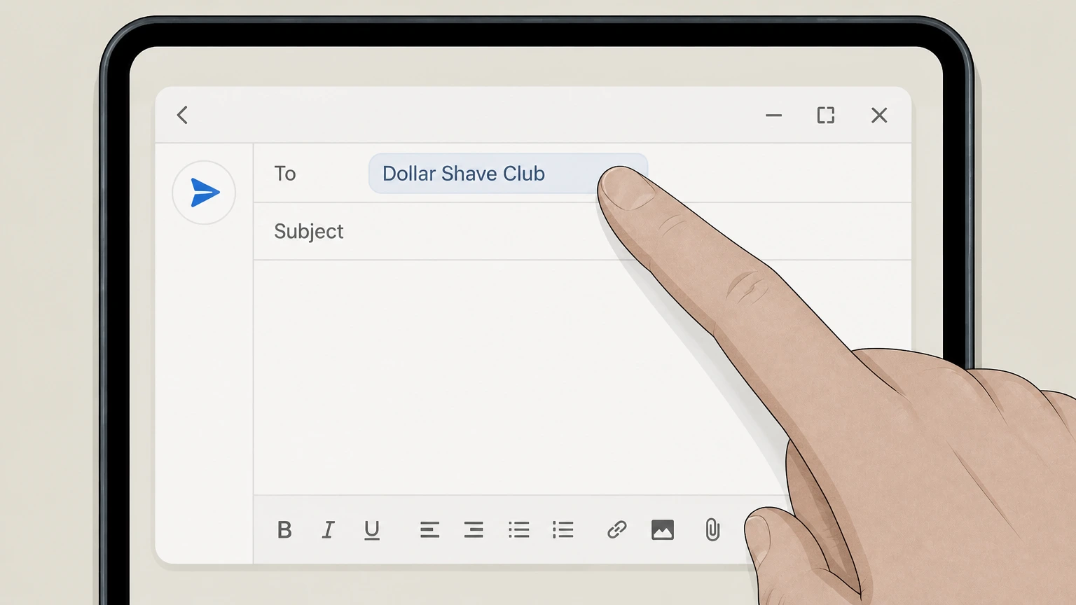 Dollar Shave Club Email request to Dollar Shave Club cancellation: Address your email to Dollar Shave Club support