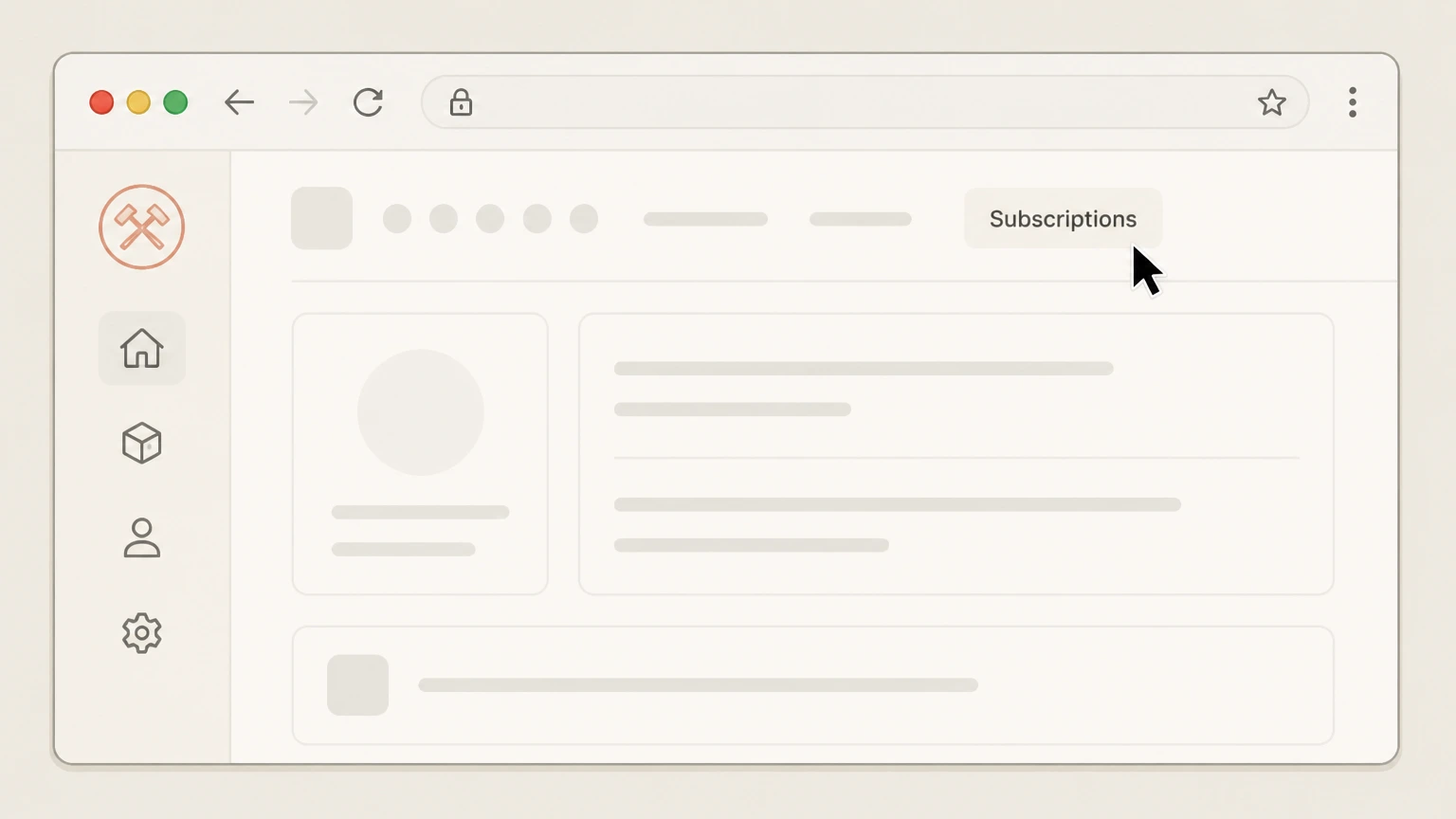 Dollar Shave Club Website account (Dollar Shave Club) cancellation: Open the Subscriptions section