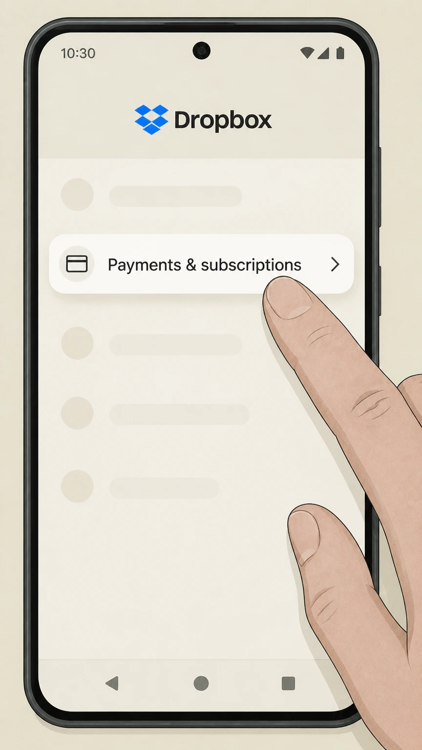 Dropbox cancel a google play subscription: Open Payments & subscriptions