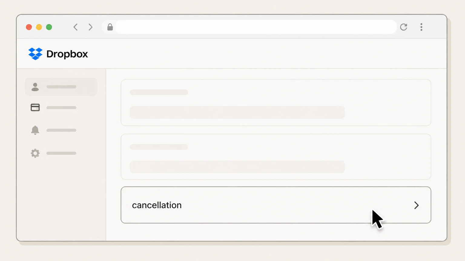Dropbox cancel on the provider website: Confirm cancellation