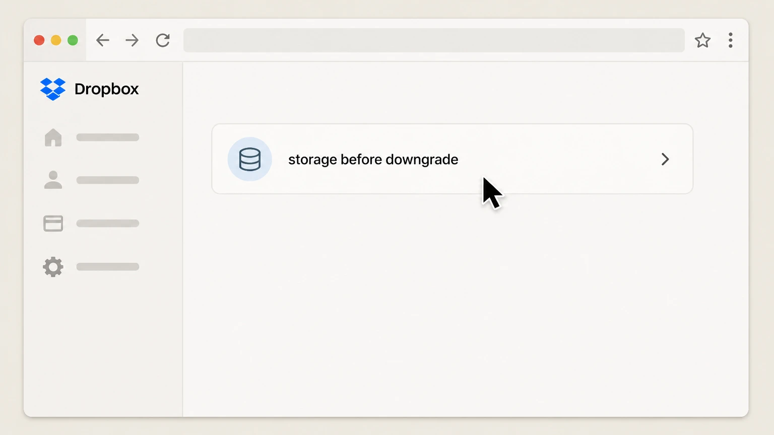 Dropbox cancel on the provider website: Review storage before downgrade