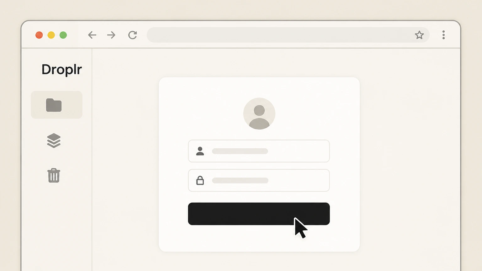 Editorial illustration for Sign in to your Droplr library in the Web (Droplr account Billing page) cancellation route for Droplr