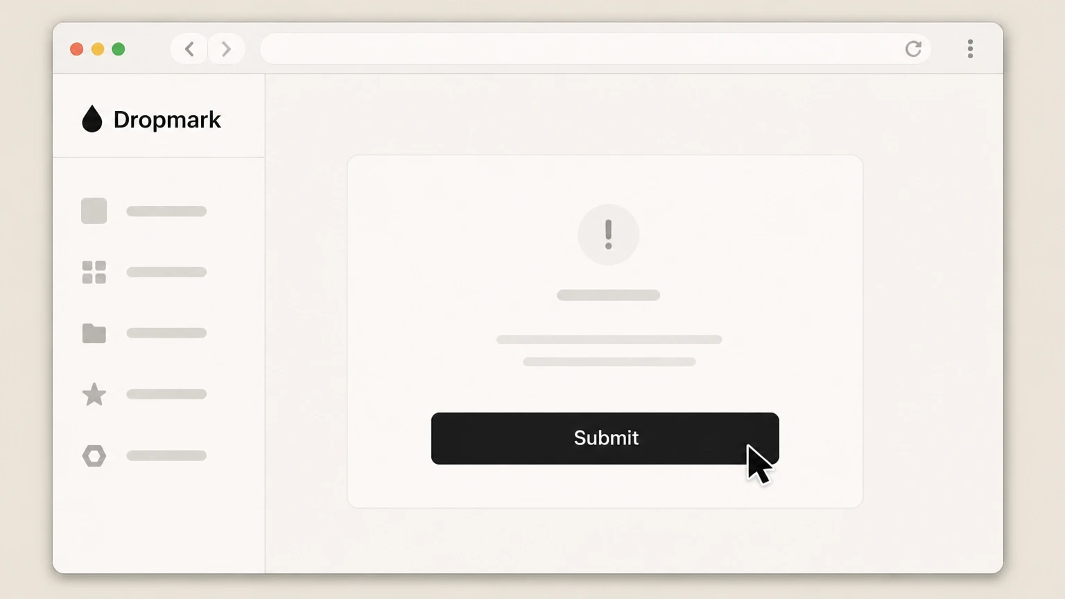 Dropmark Dropmark website: Submit the cancellation