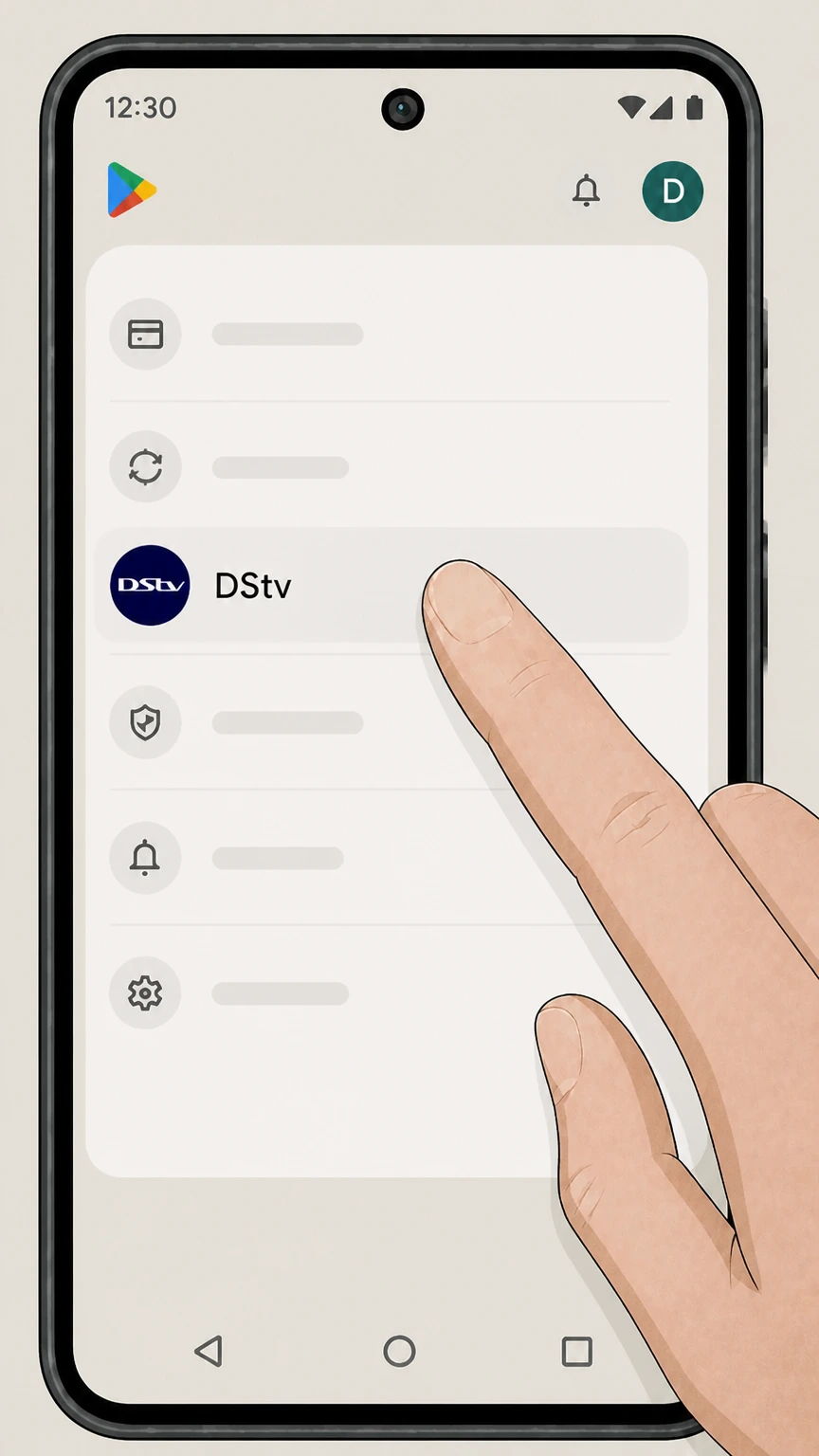 DStv Google Play-billed subscription: Select DStv