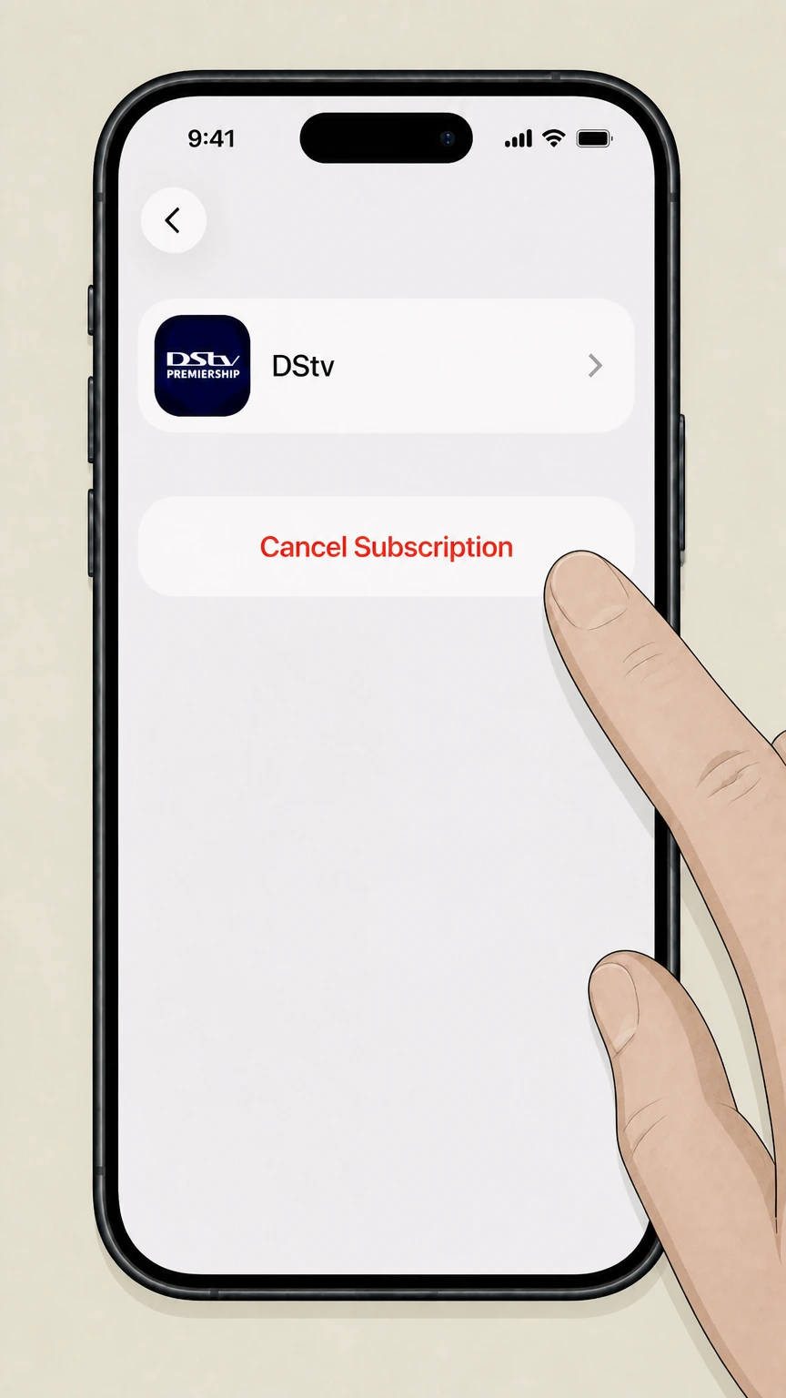 DStv Apple-billed subscription: Cancel the subscription