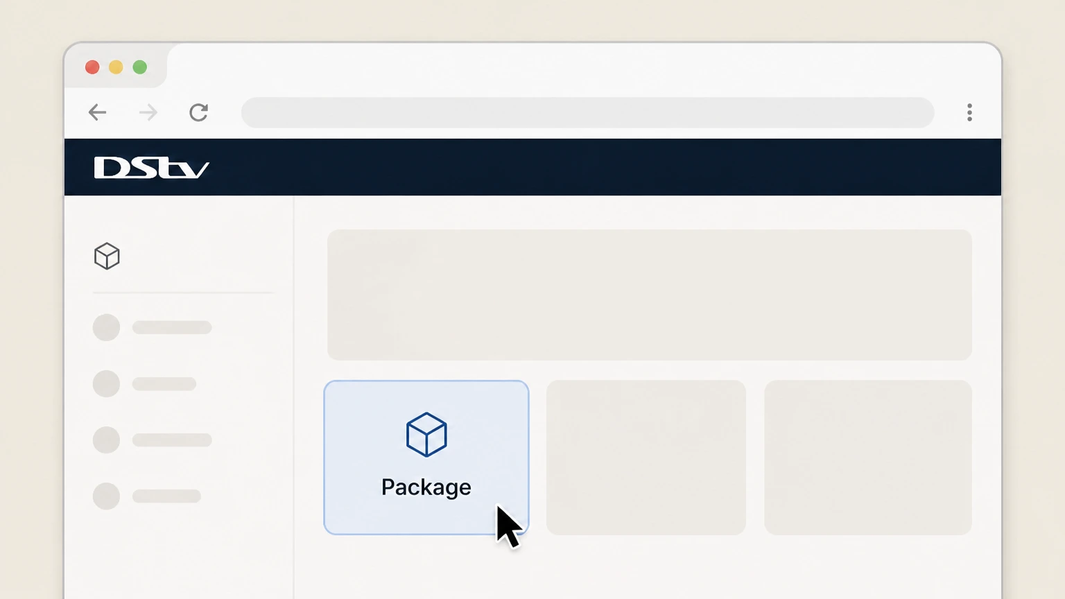 DStv DStv Self Service: Select the package