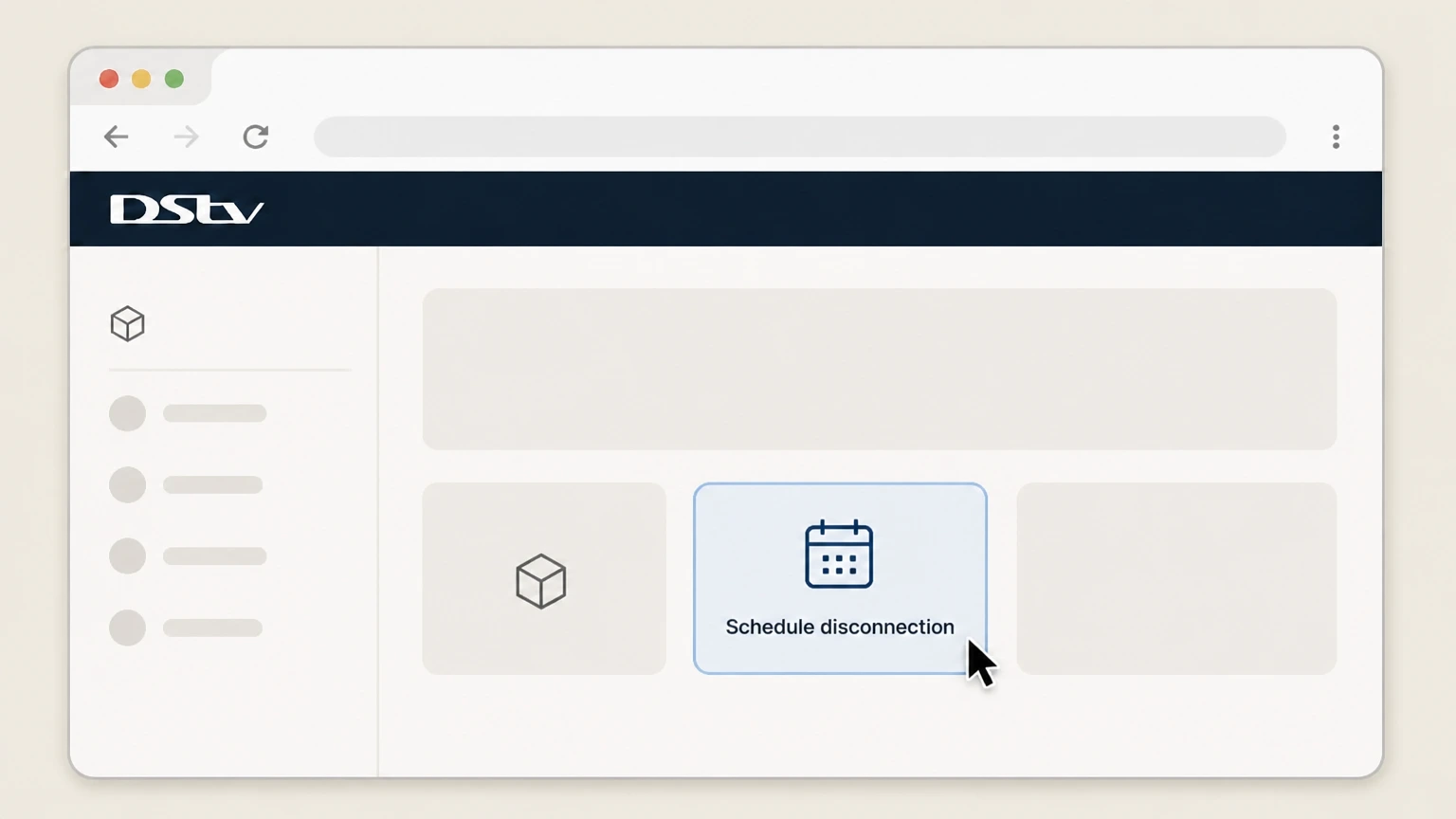 DStv DStv Self Service: Schedule the disconnection