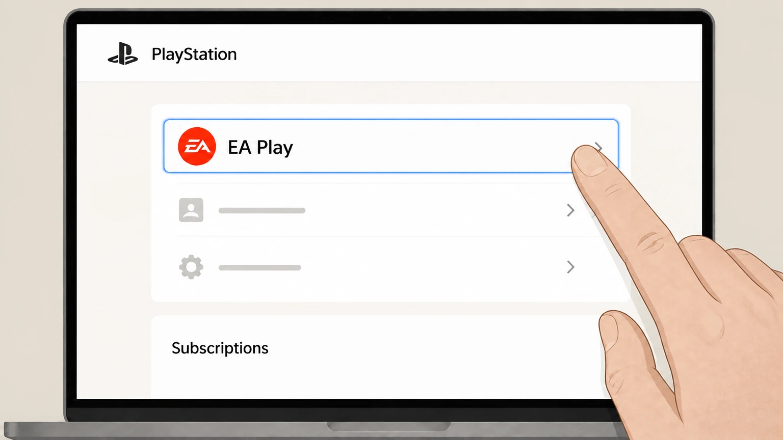 EA Play cancel ea play through playstation: Choose EA Play