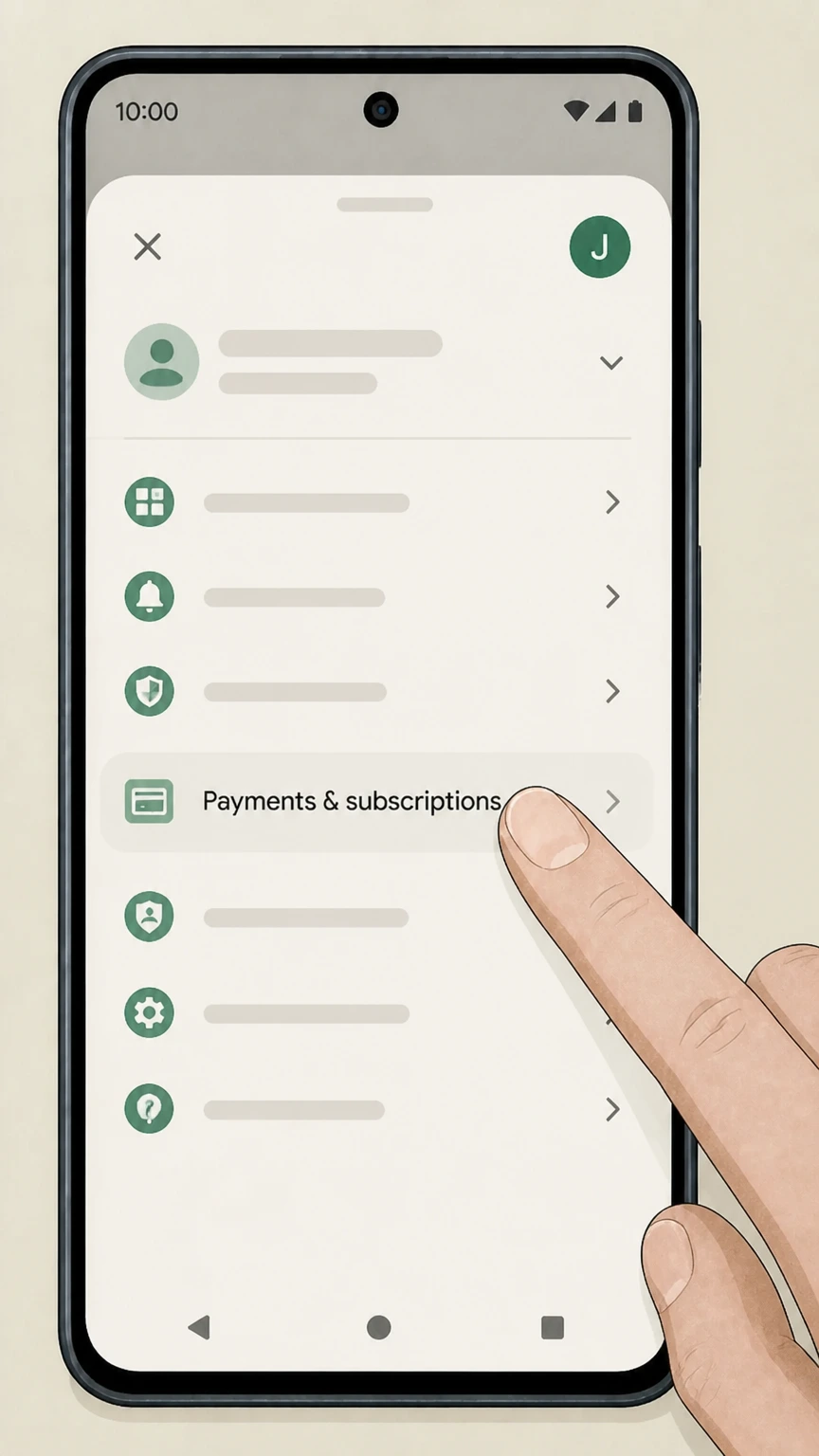 eharmony Android (Google Play billing) cancellation: Open Payments & subscriptions