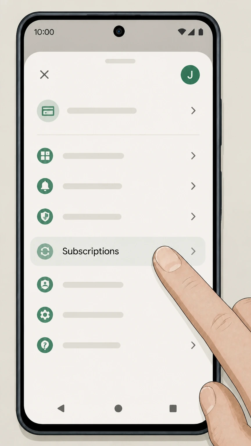 eharmony Android (Google Play billing) cancellation: Open Subscriptions