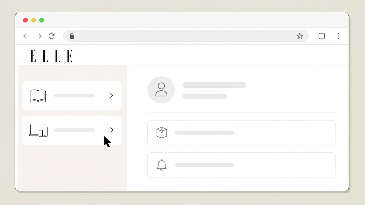 ELLE ELLE customer care portal (direct billing) cancellation: Open your orders or subscriptions list
