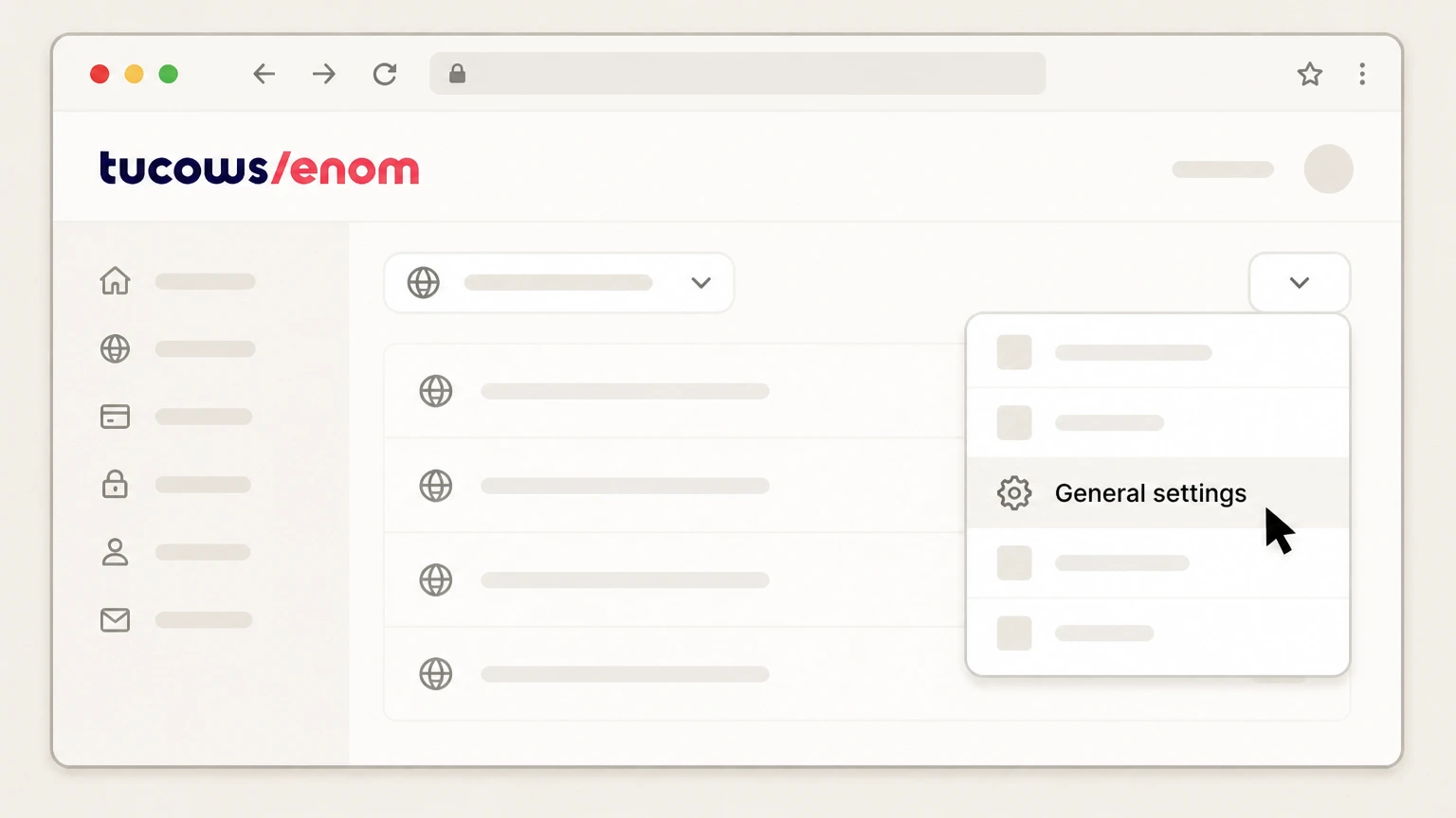 Enom Turn off auto-renew in your Enom account: Open General settings for the domain